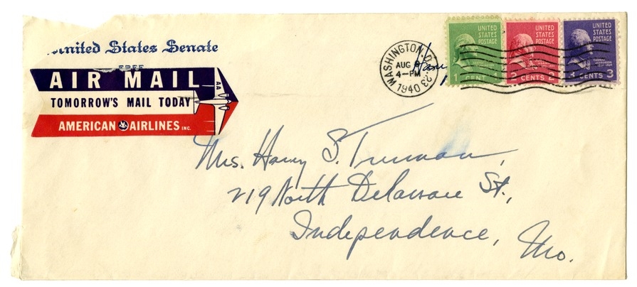 Letter from Harry S. Truman to Bess W. Truman