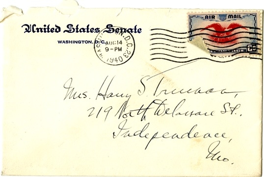 Letter from Harry S. Truman to Bess W. Truman