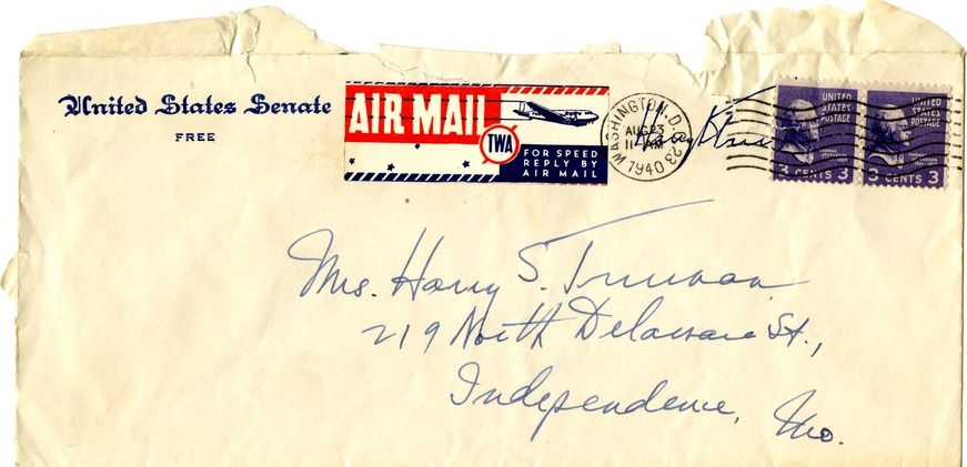 Letter from Harry S. Truman to Bess W. Truman