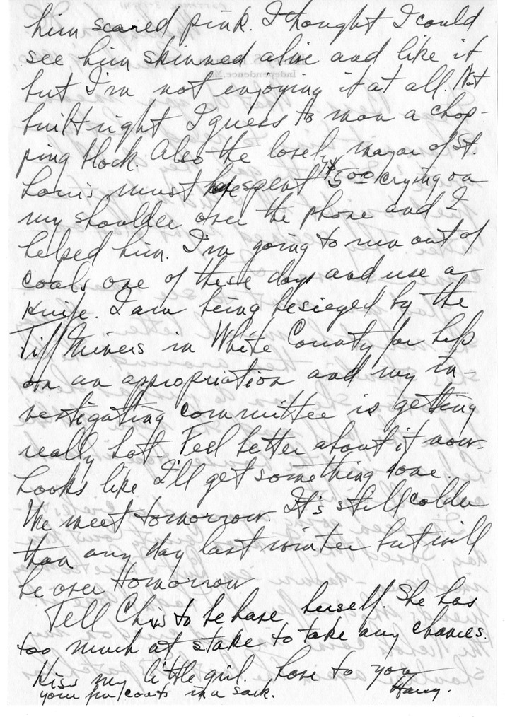 Letter from Harry S. Truman to Bess W. Truman