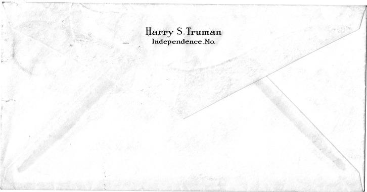 Letter from Harry S. Truman to Bess W. Truman