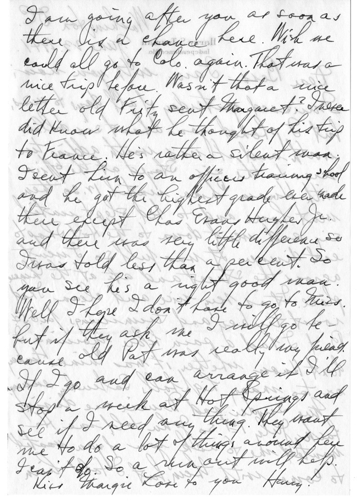 Letter from Harry S. Truman to Bess W. Truman