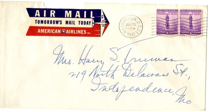 Letter from Harry S. Truman to Bess W. Truman