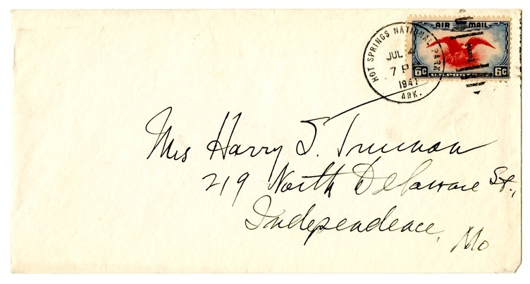 Letter from Harry S. Truman to Bess W. Truman