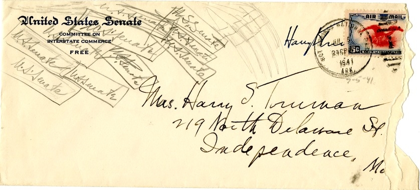 Letter from Harry S. Truman to Bess W. Truman