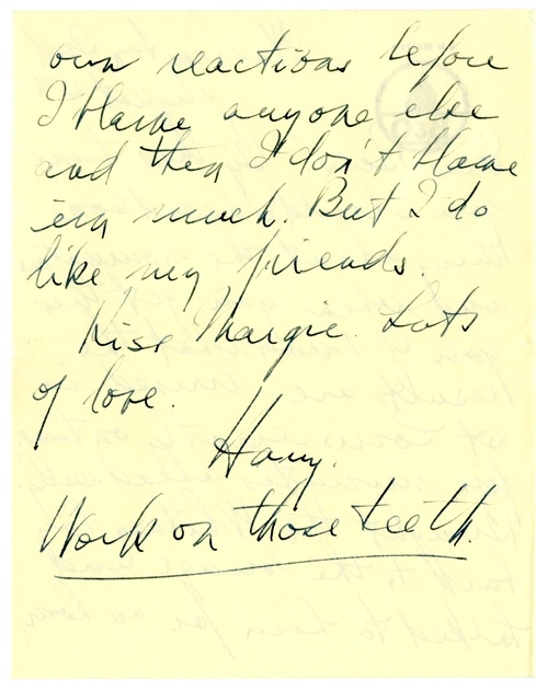 Letter from Harry S. Truman to Bess W. Truman