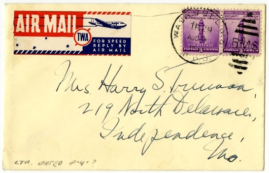 Letter from Harry S. Truman to Bess W. Truman