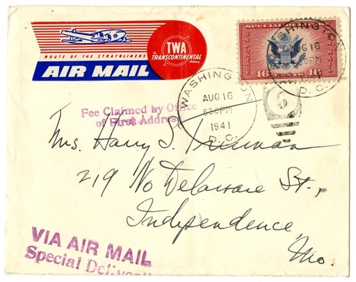 Letter from Harry S. Truman to Bess W. Truman