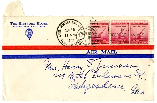 Letter from Harry S. Truman to Bess W. Truman