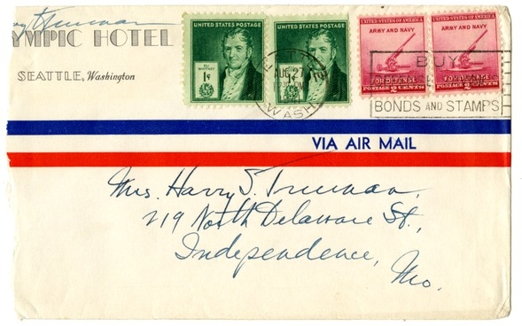 Letter from Harry S. Truman to Bess W. Truman