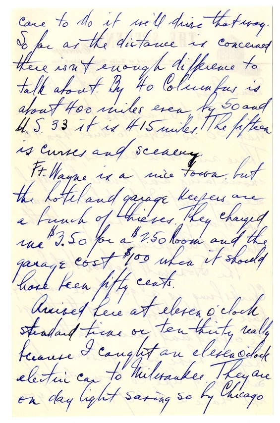 Letter from Harry S. Truman to Bess W. Truman