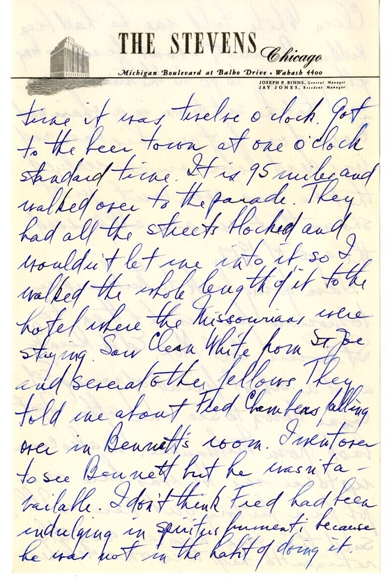 Letter from Harry S. Truman to Bess W. Truman