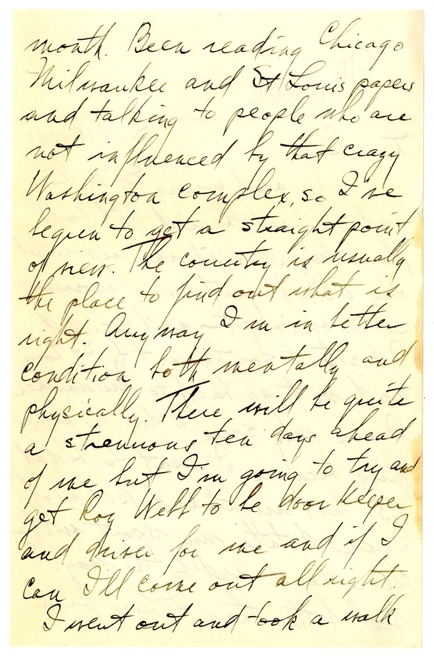 Letter from Harry S. Truman to Bess W. Truman