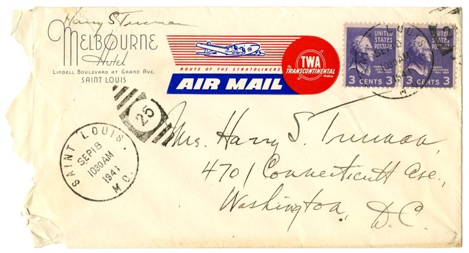 Letter from Harry S. Truman to Bess W. Truman