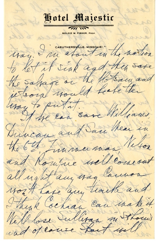 Letter from Harry S. Truman to Bess W. Truman