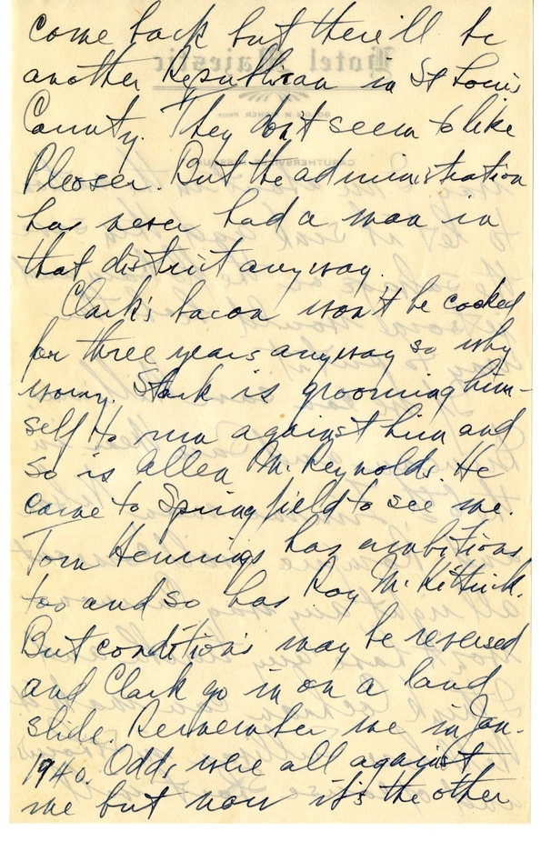 Letter from Harry S. Truman to Bess W. Truman