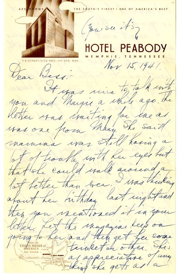 Letter from Harry S. Truman to Bess W. Truman