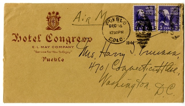 Letter from Harry S. Truman to Bess W. Truman