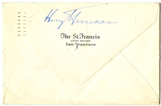 Letter from Harry S. Truman to Bess W. Truman