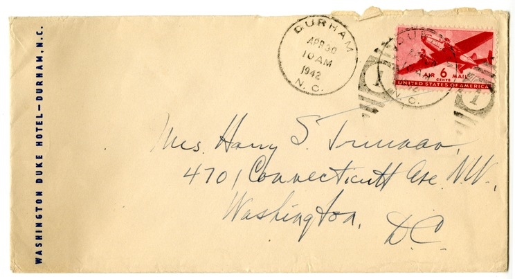 Letter from Harry S. Truman to Bess W. Truman