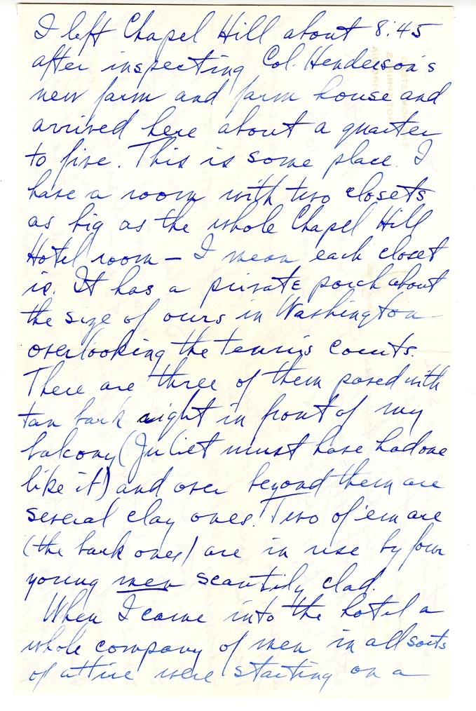 Letter from Harry S. Truman to Bess W. Truman