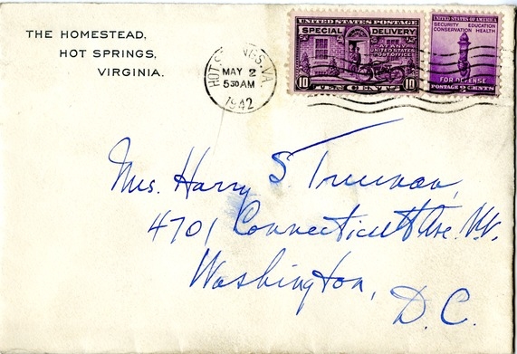 Letter from Harry S. Truman to Bess W. Truman