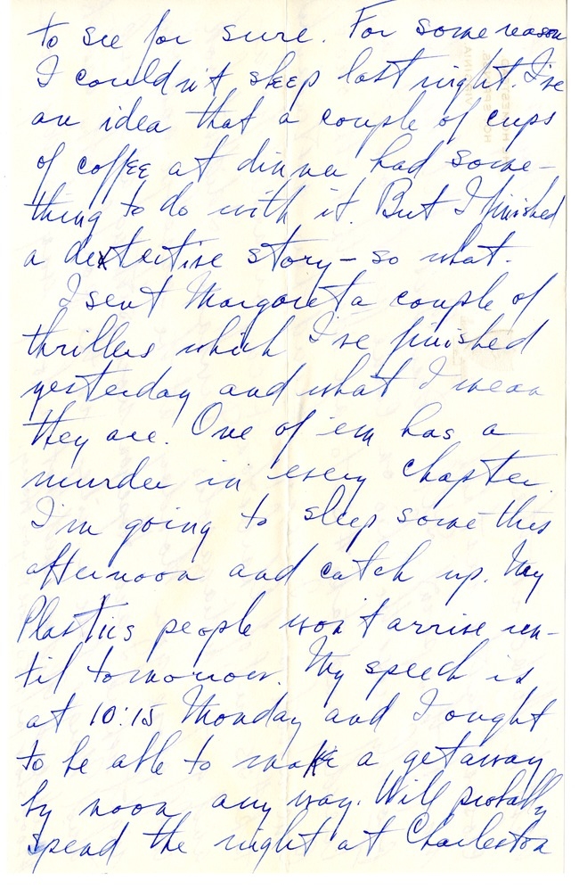 Letter from Harry S. Truman to Bess W. Truman