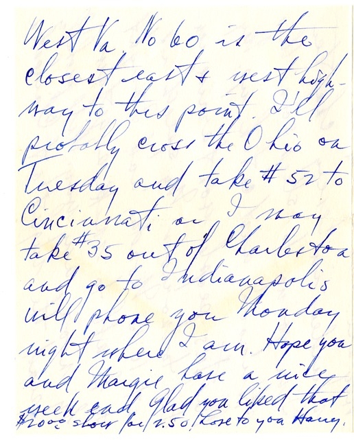 Letter from Harry S. Truman to Bess W. Truman