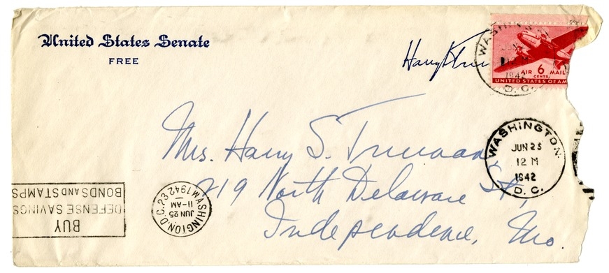 Letter from Harry S. Truman to Bess W. Truman