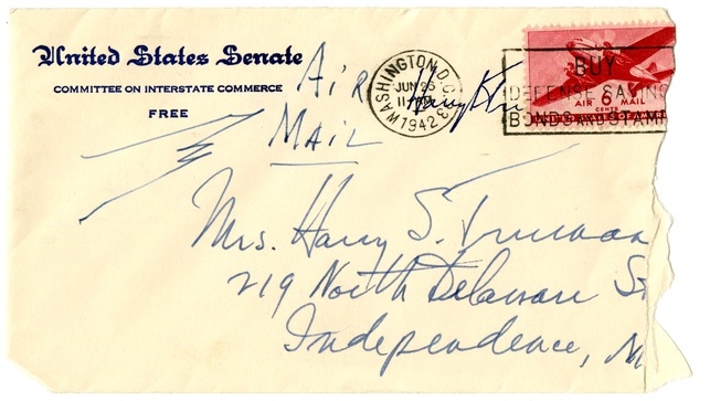 Letter from Harry S. Truman to Bess W. Truman