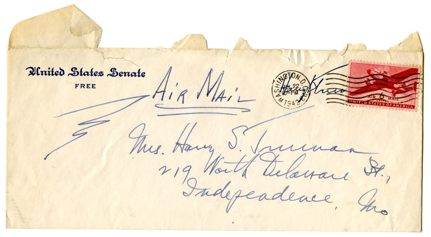 Letter from Harry S. Truman to Bess W. Truman