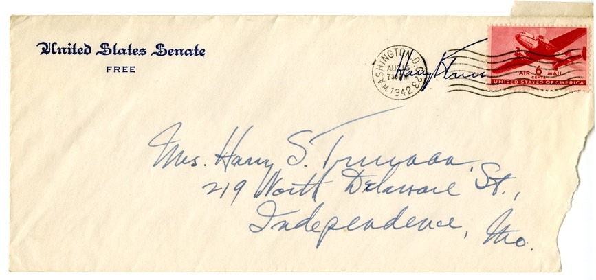 Letter from Harry S. Truman to Bess W. Truman