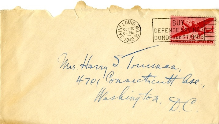 Letter from Harry S. Truman to Bess W. Truman