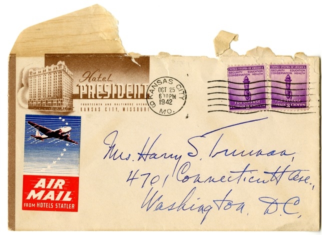 Letter from Harry S. Truman to Bess W. Truman