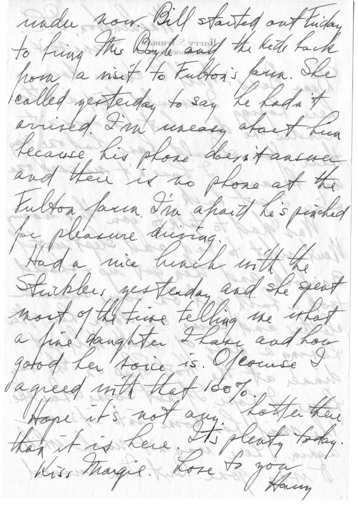 Letter from Harry S. Truman to Bess W. Truman