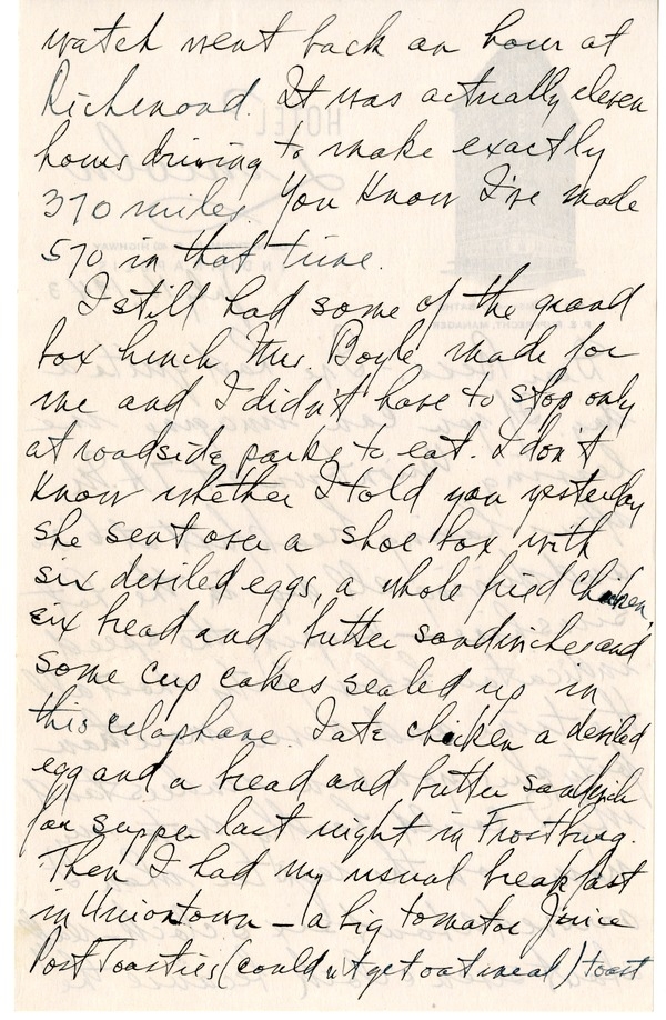 Letter from Harry S. Truman to Bess W. Truman