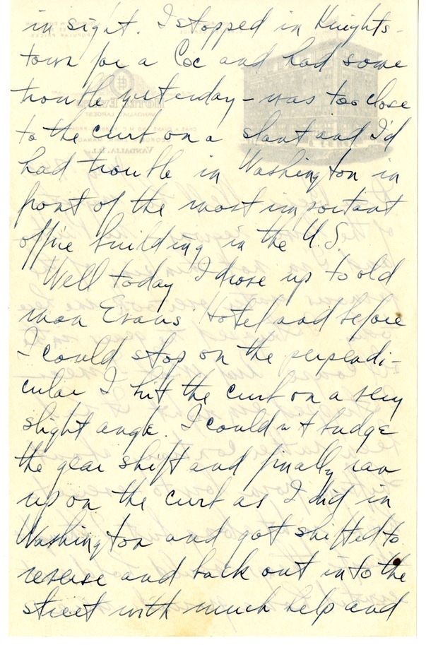 Letter from Harry S. Truman to Bess W. Truman