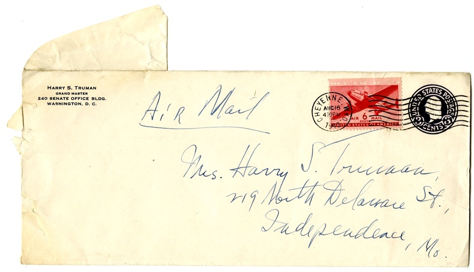 Letter from Harry S. Truman to Bess W. Truman