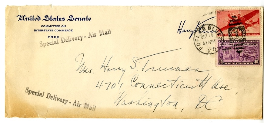 Letter from Harry S. Truman to Bess W. Truman