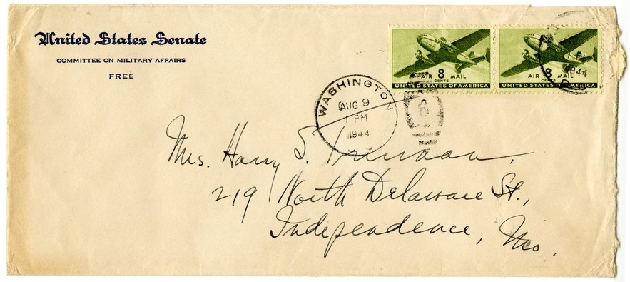 Letter from Harry S. Truman to Bess W. Truman