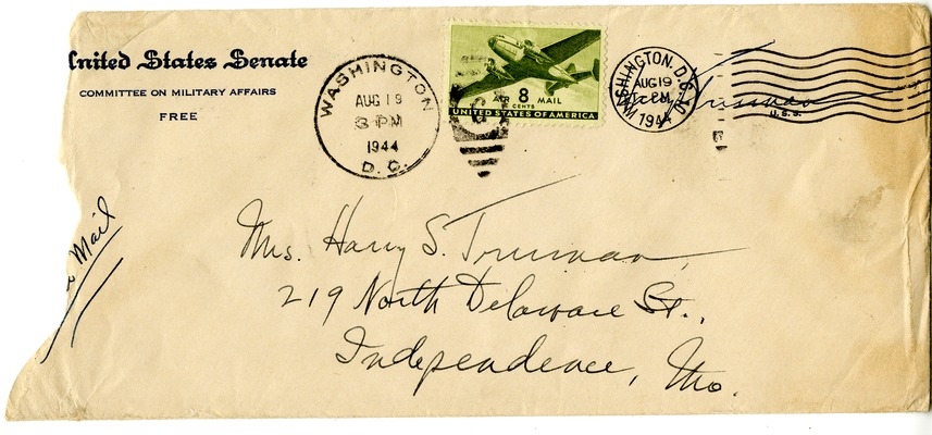 Letter from Harry S. Truman to Bess W. Truman with Attachment