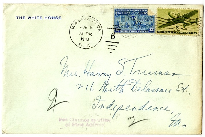 Letter from Harry S. Truman to Bess W. Truman