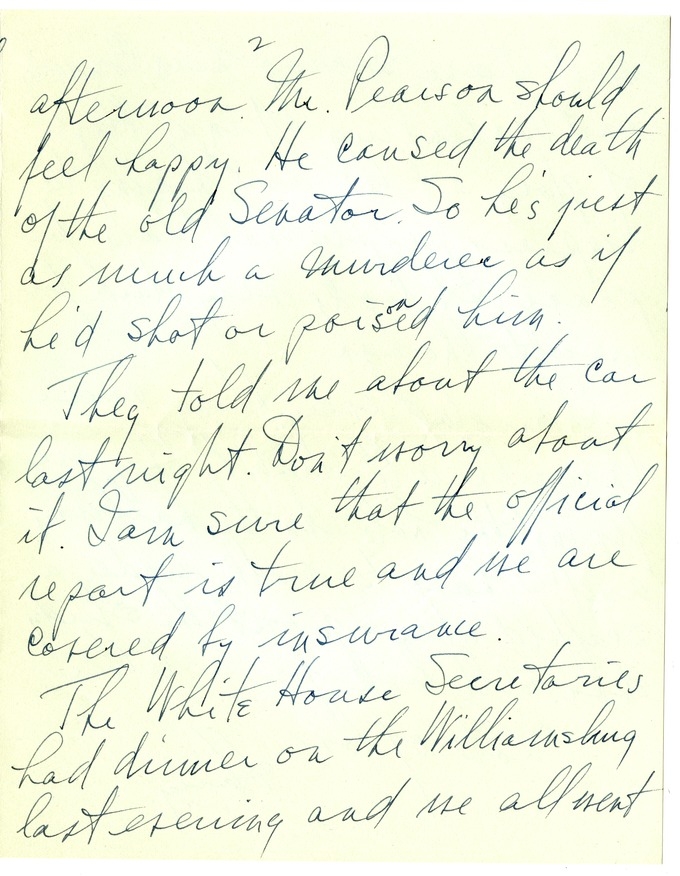 Letter from Harry S. Truman to Bess W. Truman