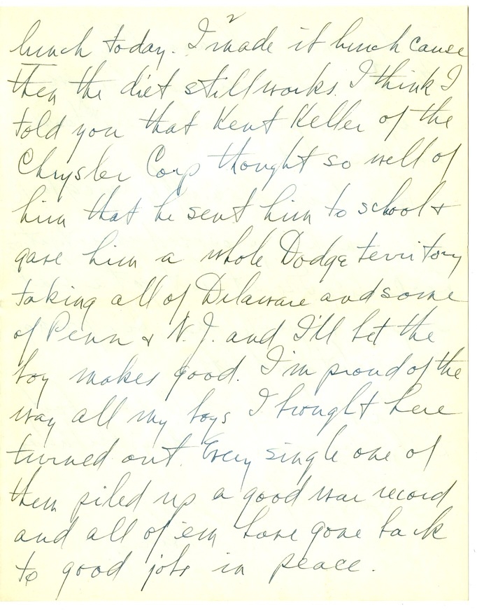 Letter from Harry S. Truman to Bess W. Truman