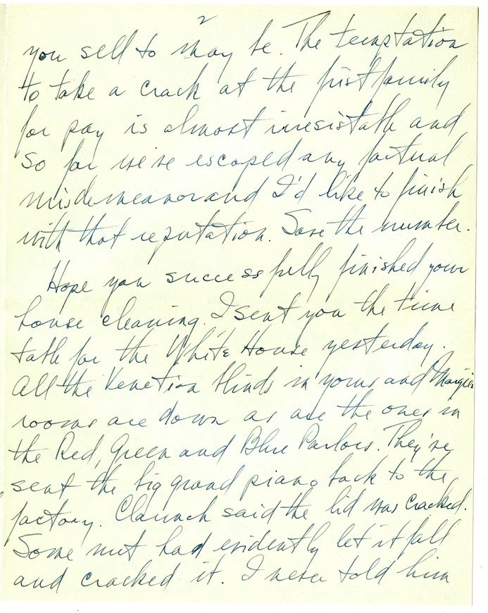 Letter from Harry S. Truman to Bess W. Truman