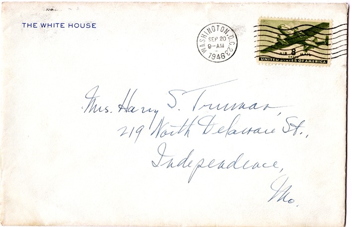 Letter from Harry S. Truman to Bess W. Truman