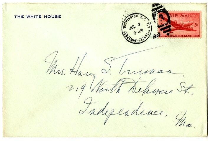 Letter from Harry S. Truman to Bess W. Truman