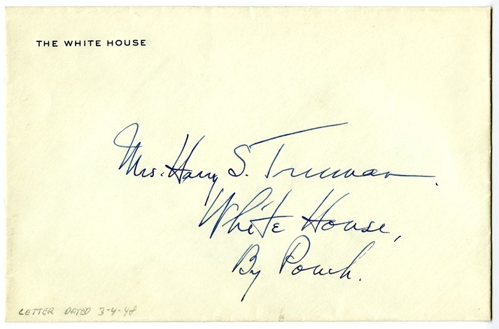 Letter from Harry S. Truman to Bess W. Truman