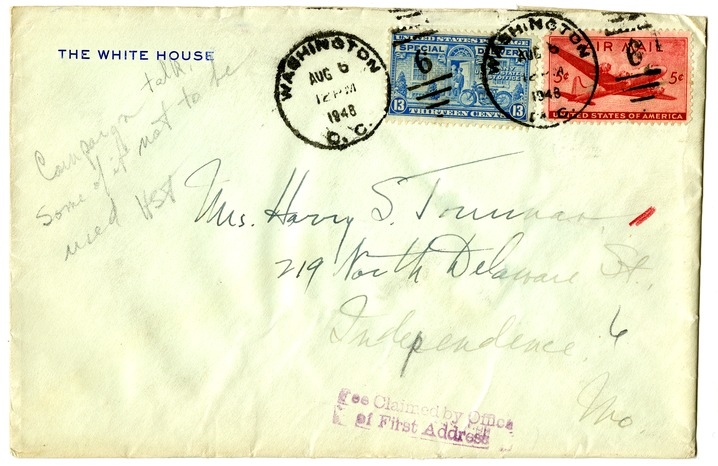 Letter from Harry S. Truman to Bess W. Truman