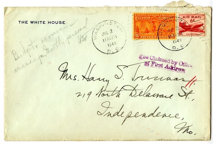 Letter from Harry S. Truman to Bess W. Truman